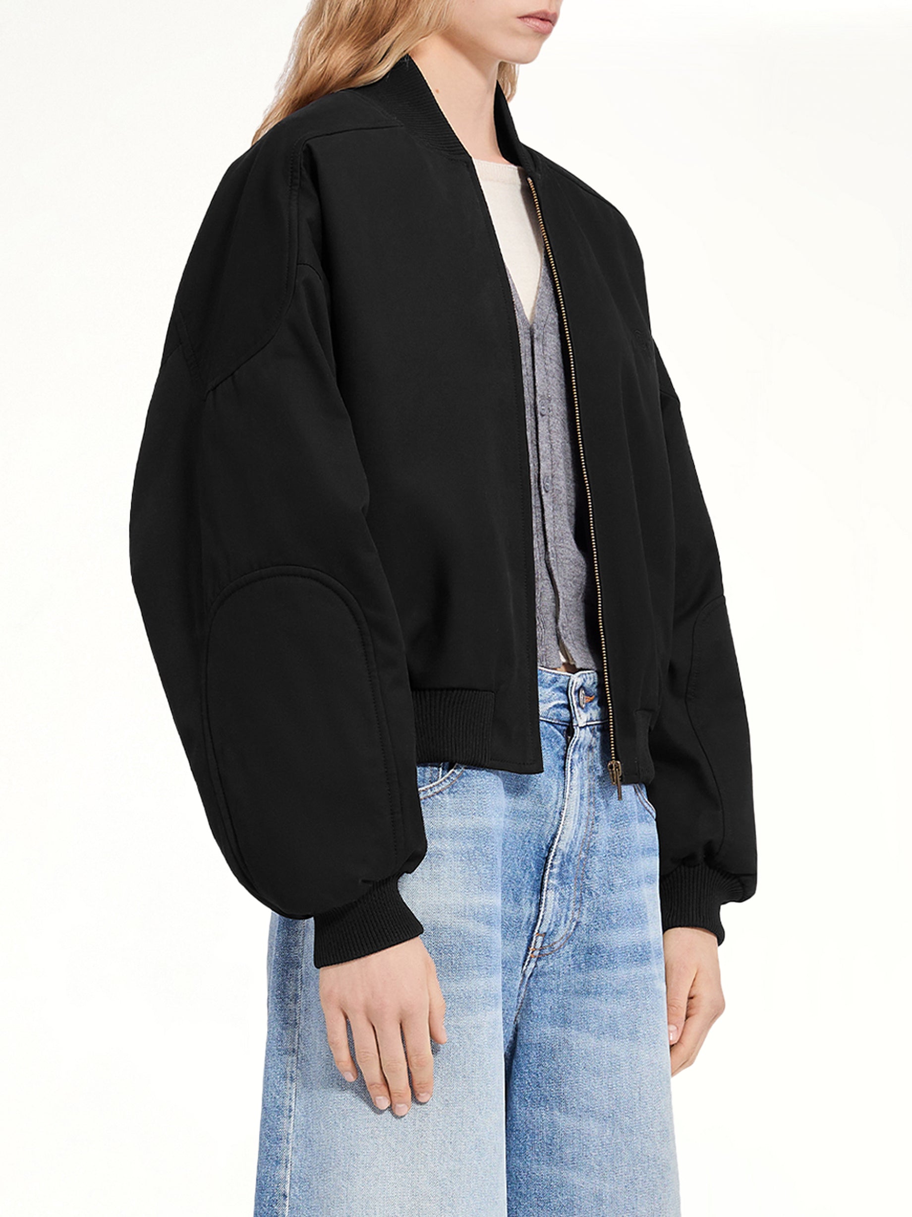 Light Bomber Jacket in Black