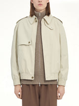 Light Cotton Twill Jacket in Ecrù