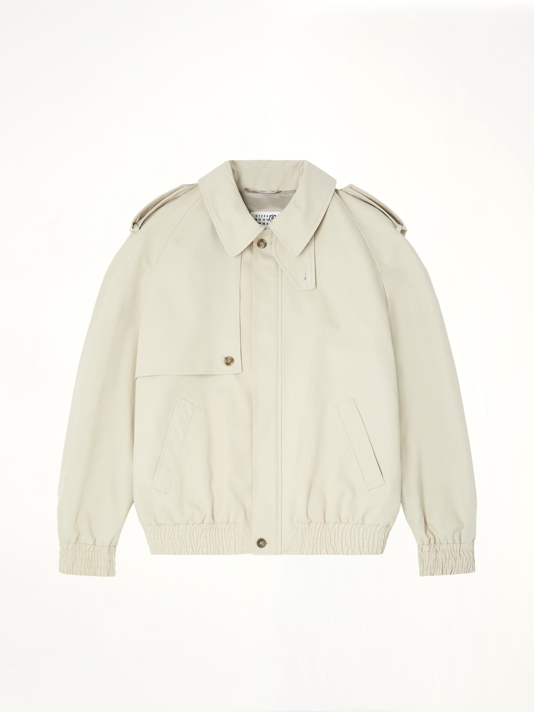 Light Cotton Twill Jacket in Ecrù