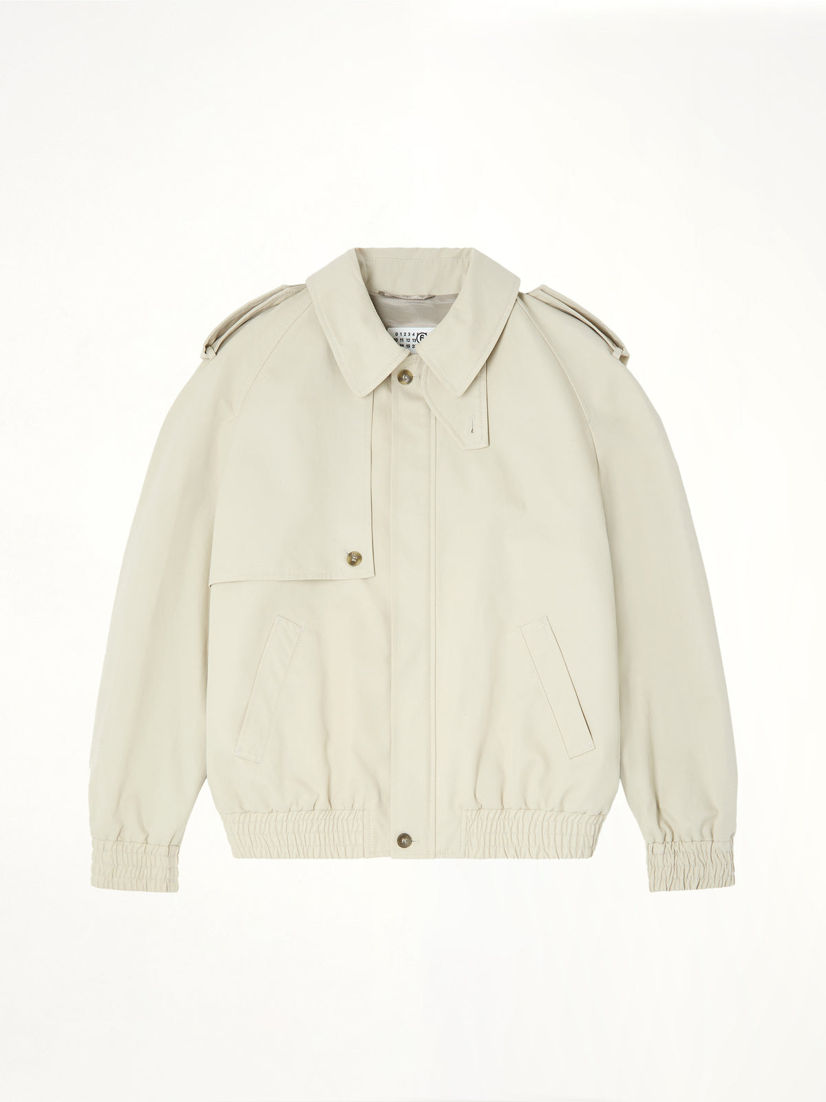 Light Cotton Twill Jacket in Ecrù