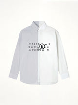 Long-Sleeved Shirt in Off White/Grey