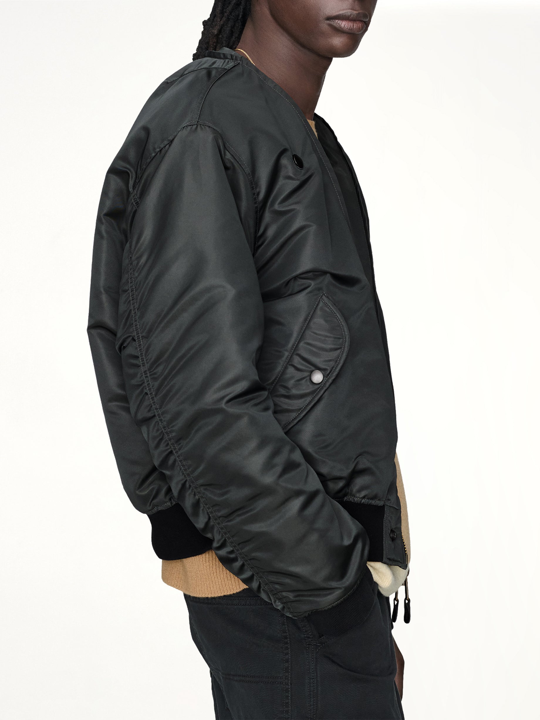 Reversible Bomber in Dark Grey