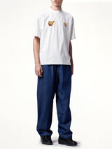 Front Side Embroidery Tiger T-Shirt in Off White
