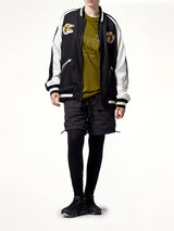Non Down Reversible "Ska" Jacket in Black/Off White