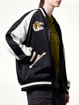 Non Down Reversible "Ska" Jacket in Black/Off White