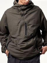 Non Down Mountain Reversible Anorak in Black/Dark Olive
