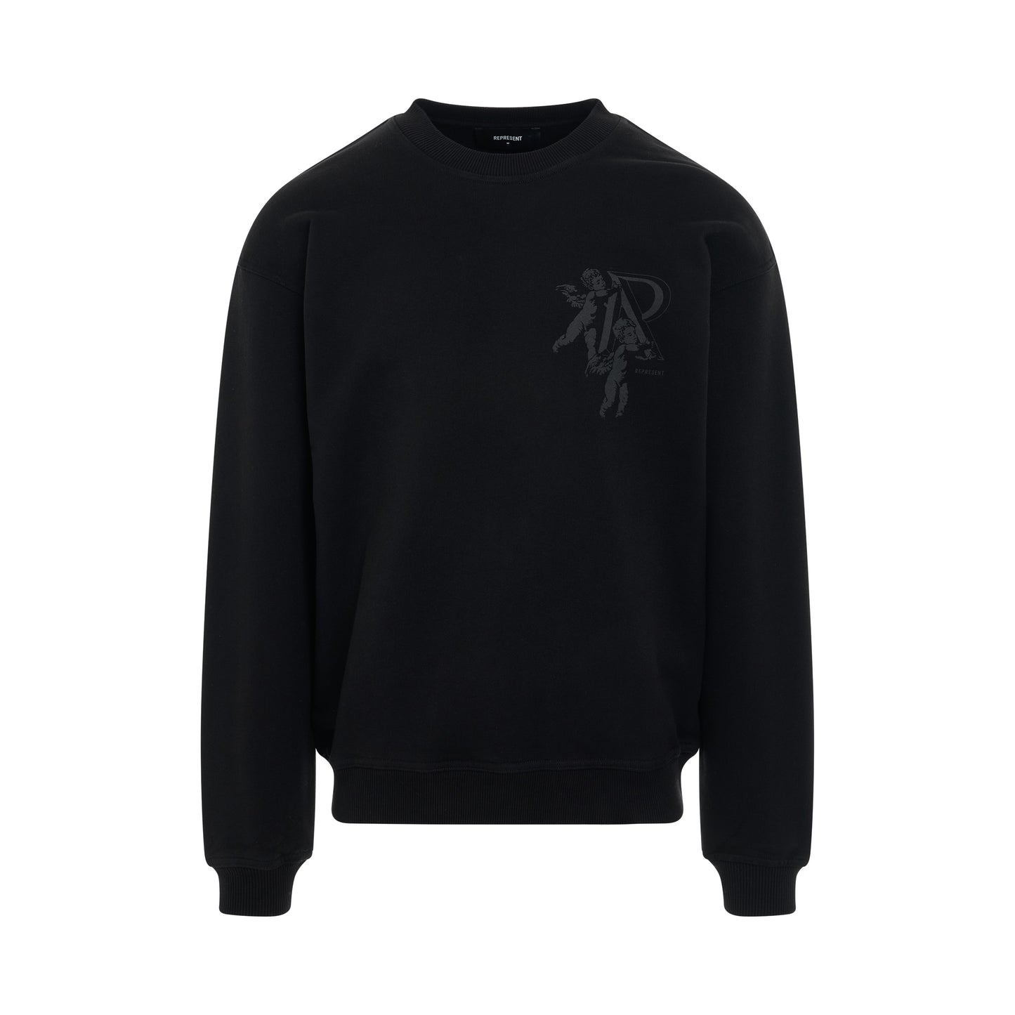 Cherub Initial Sweatshirt in Black