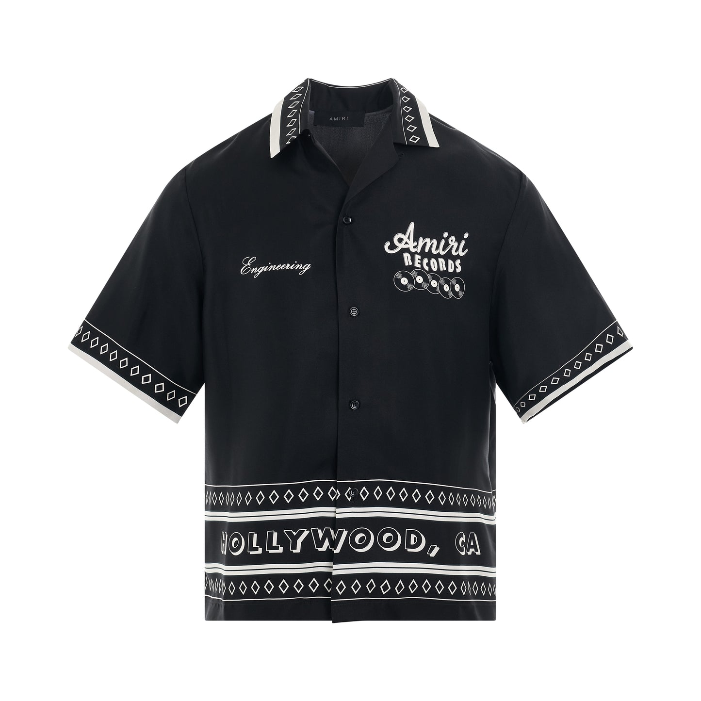 Amiri Records S/S Shirt in Black