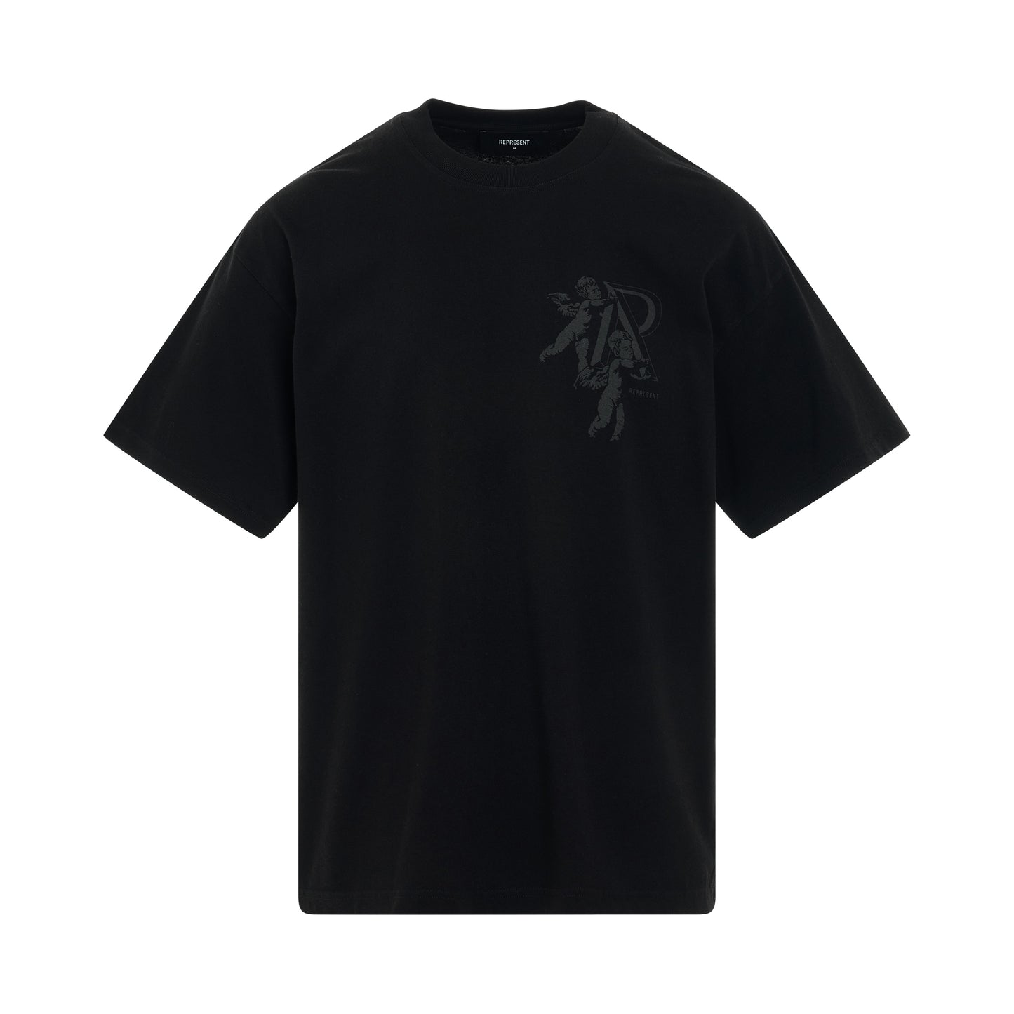 Cherub Initial T-Shirt in Black