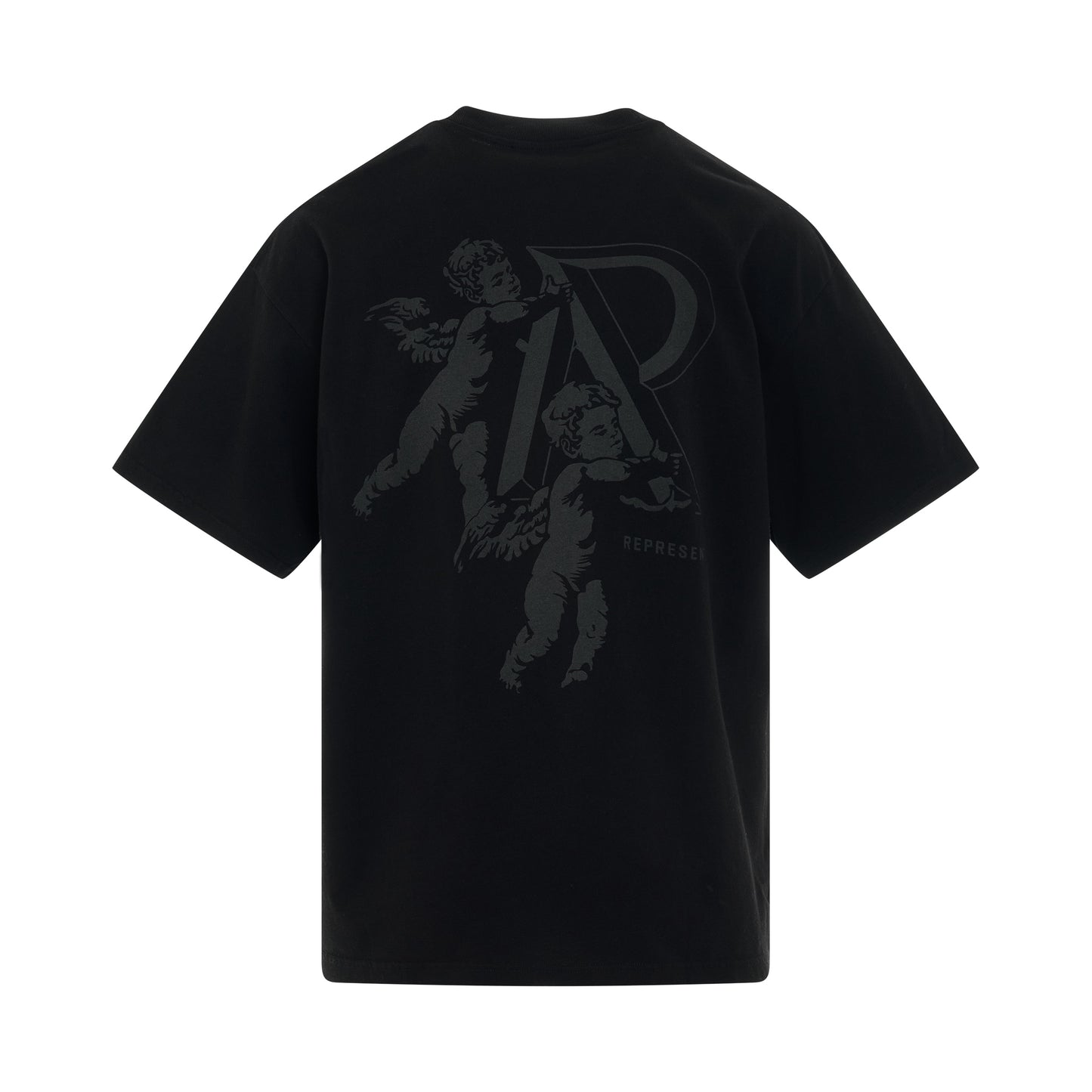 Cherub Initial T-Shirt in Black