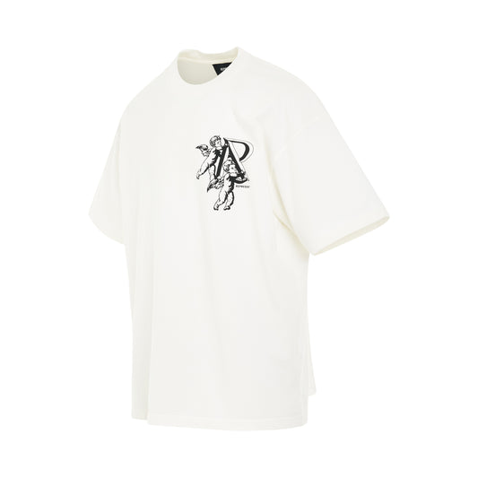 Cherub Initial T-Shirt in White