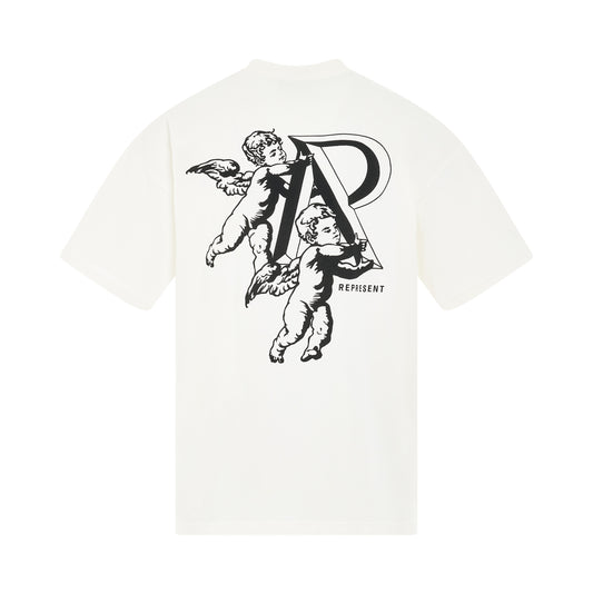 Cherub Initial T-Shirt in White