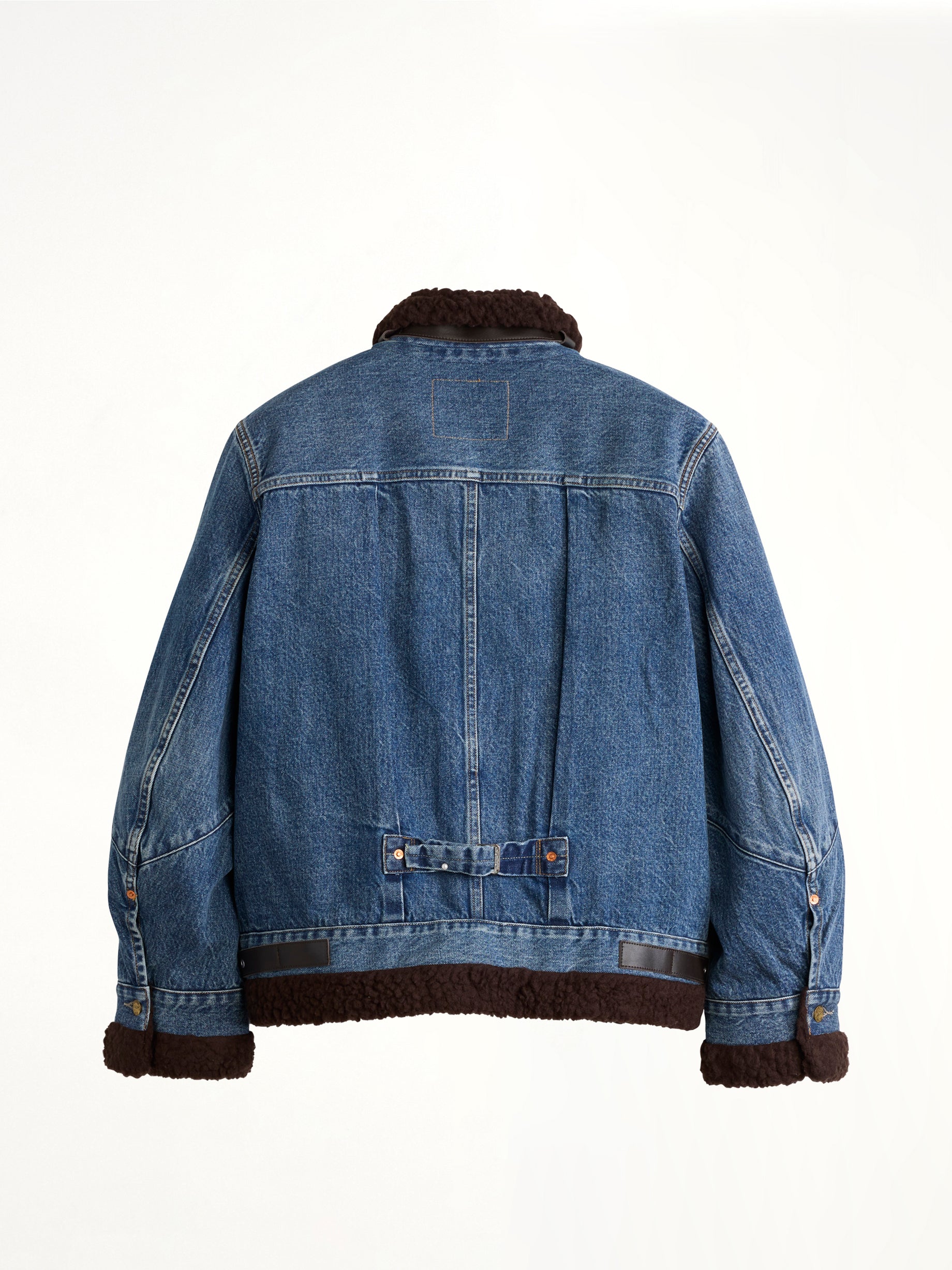 Sacai x Levi's Mens Sherpa Jacket in Washed Indigo