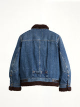 Sacai x Levi's Mens Sherpa Jacket in Washed Indigo