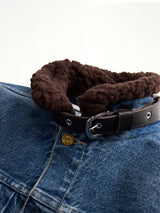 Sacai x Levi's Mens Sherpa Jacket in Washed Indigo