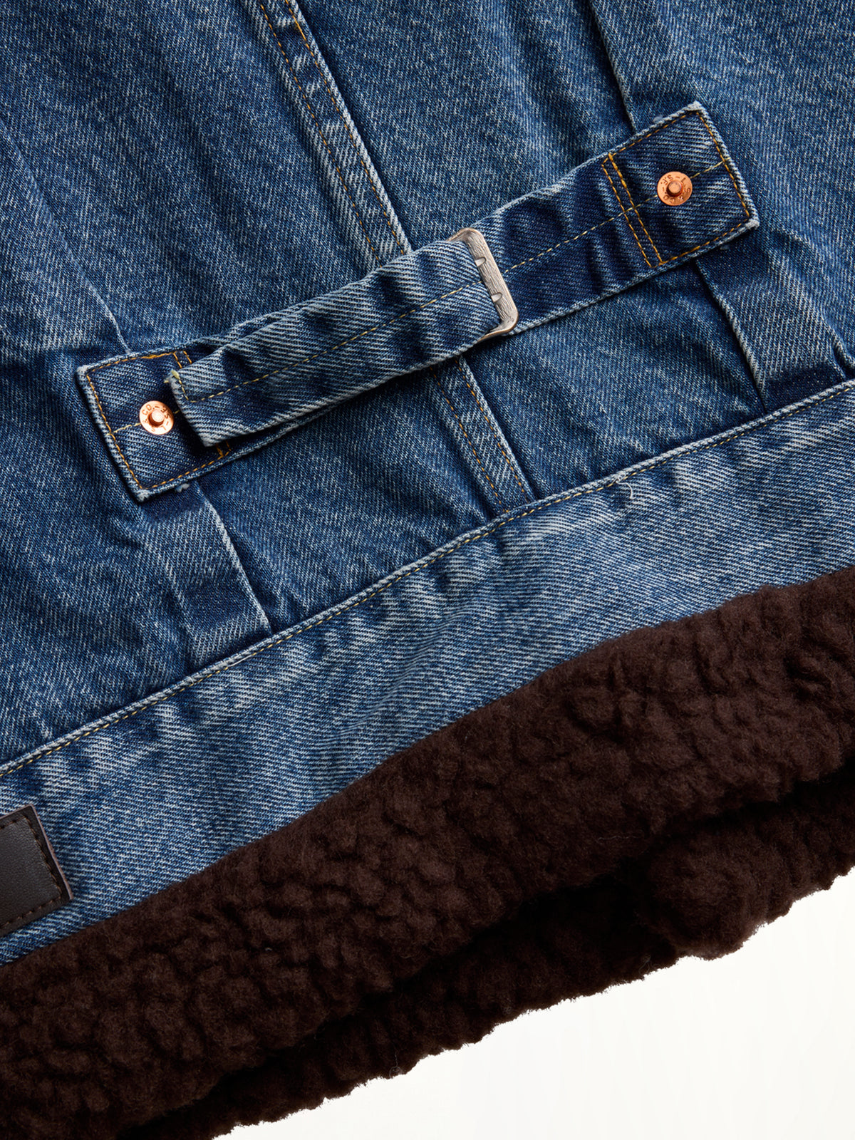 Sacai x Levi's Mens Sherpa Jacket in Washed Indigo