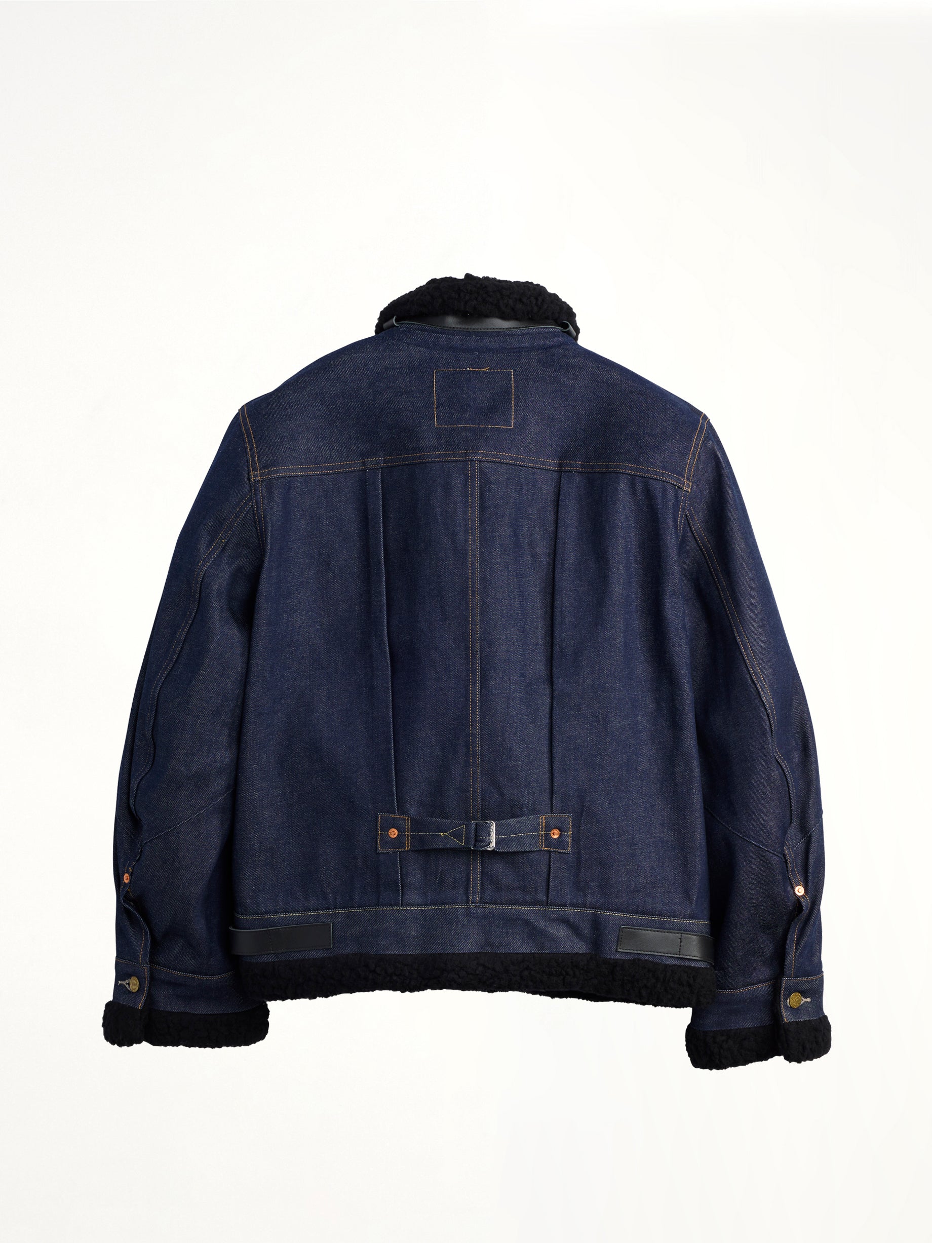 Sacai x Levi's Mens Sherpa Denim Jacket in Indigo