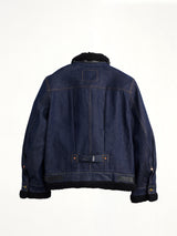Sacai x Levi's Mens Sherpa Denim Jacket in Indigo