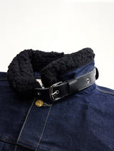 Sacai x Levi's Mens Sherpa Denim Jacket in Indigo