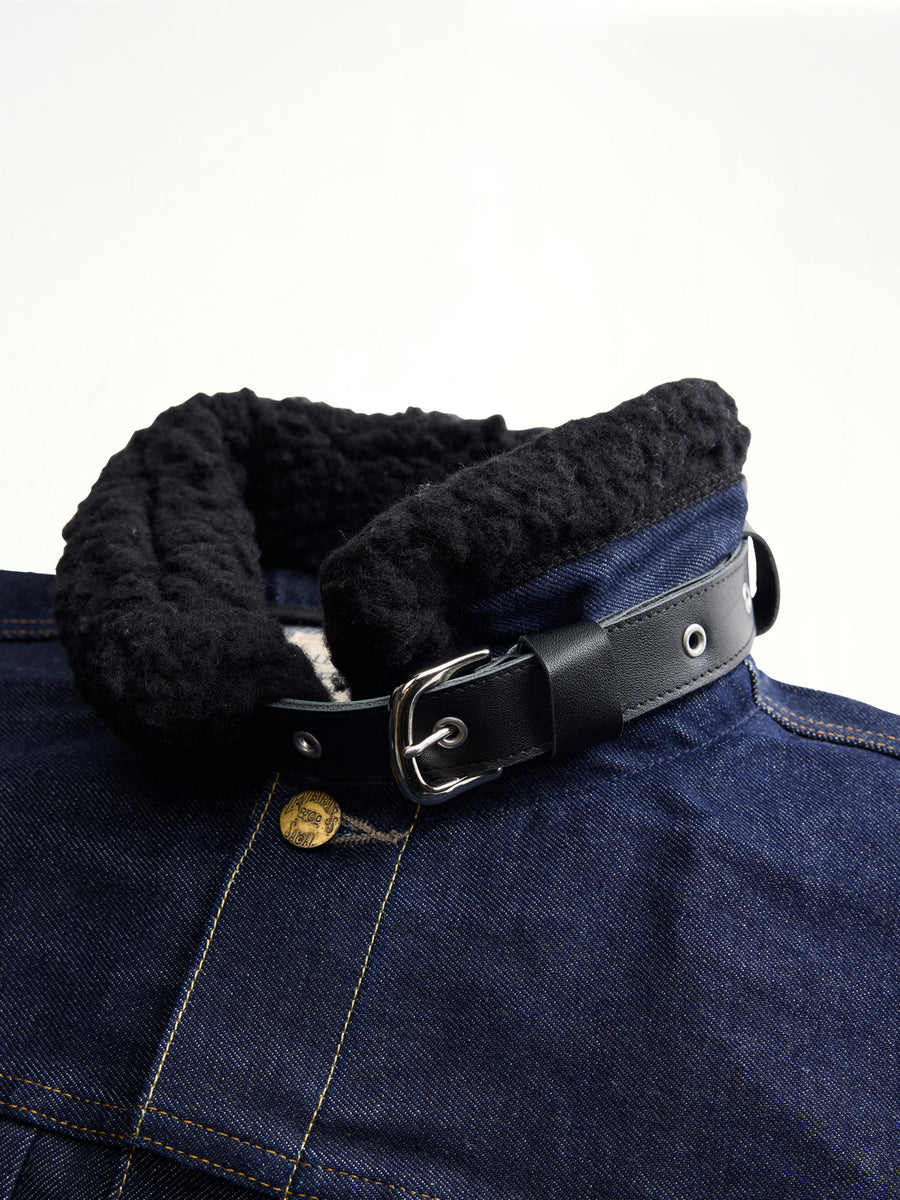 Sacai x Levi's Mens Sherpa Denim Jacket in Indigo