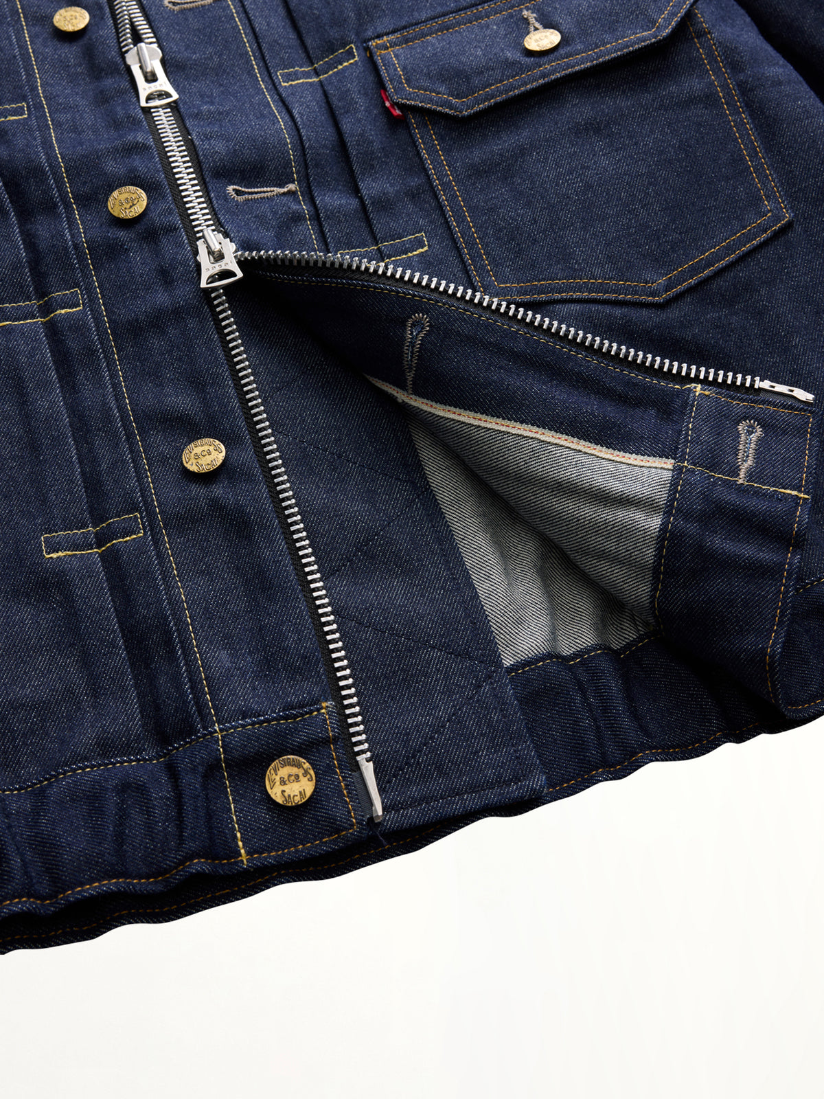 Sacai x Levi's Mens Denim Blouson in Indigo
