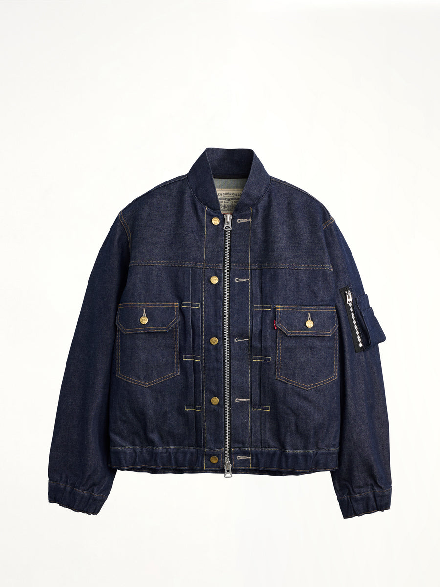 Sacai x Levi's Mens Denim Blouson in Indigo