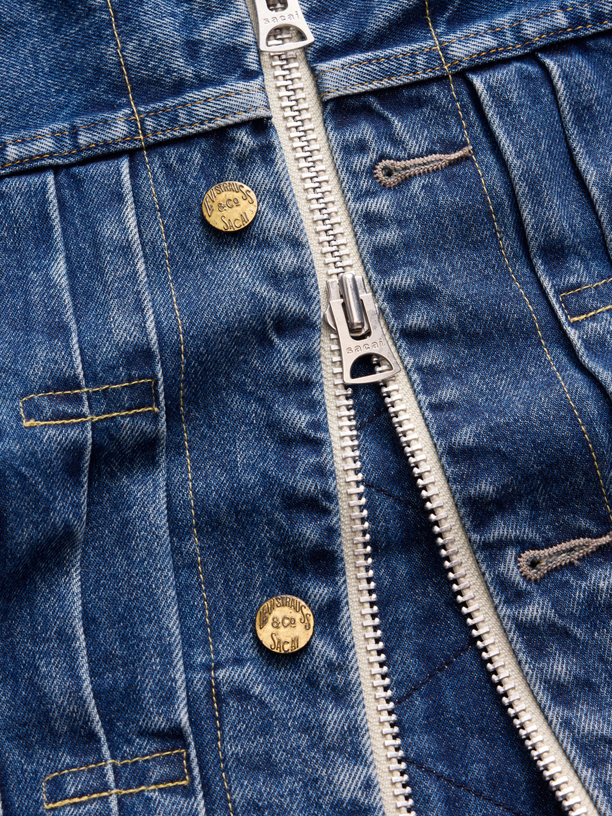 Sacai x Levi's Mens Denim Blouson in Blue