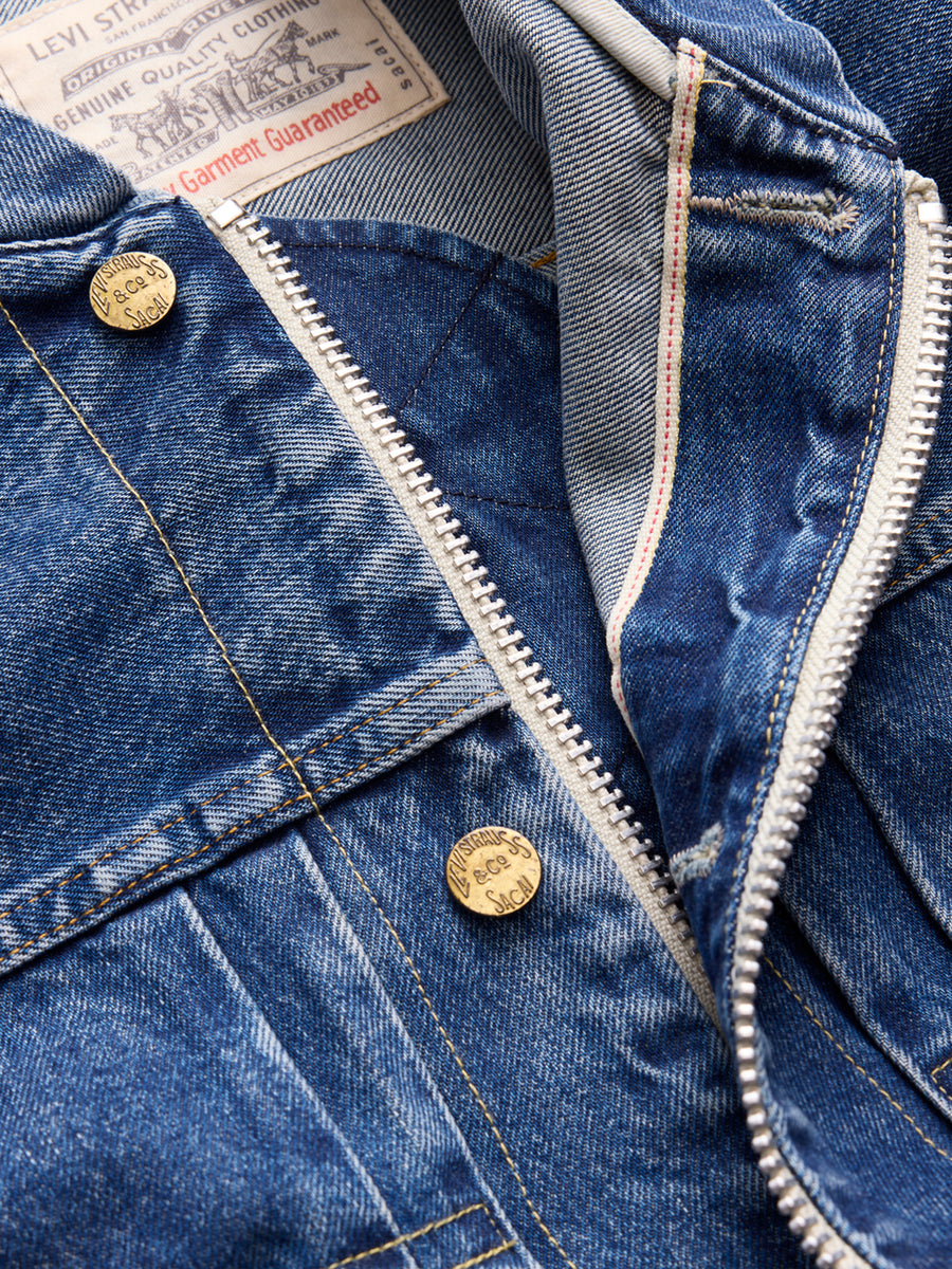 Sacai x Levi's Mens Denim Blouson in Blue