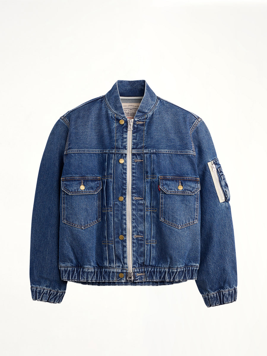 Sacai x Levi's Mens Denim Blouson in Blue