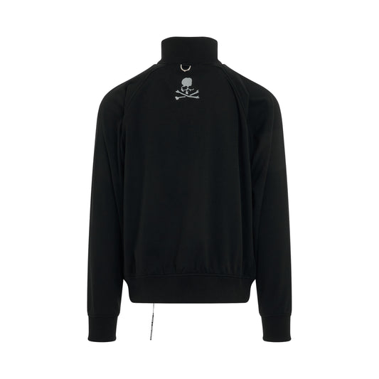 Skull Track Jacket in Black