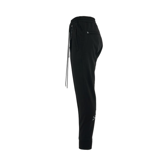 Skull Slim Fit Track Pants in Black