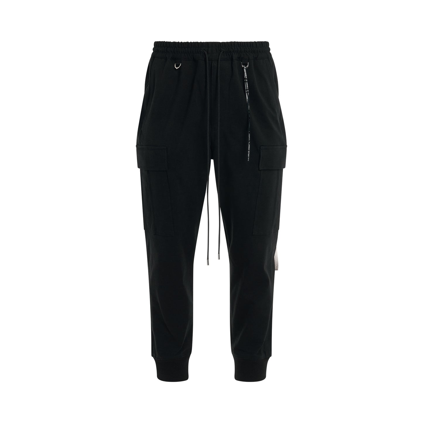 High Density Slim Fit Cargo Pants in Black