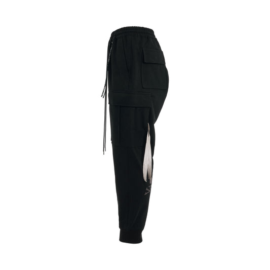 High Density Slim Fit Cargo Pants in Black