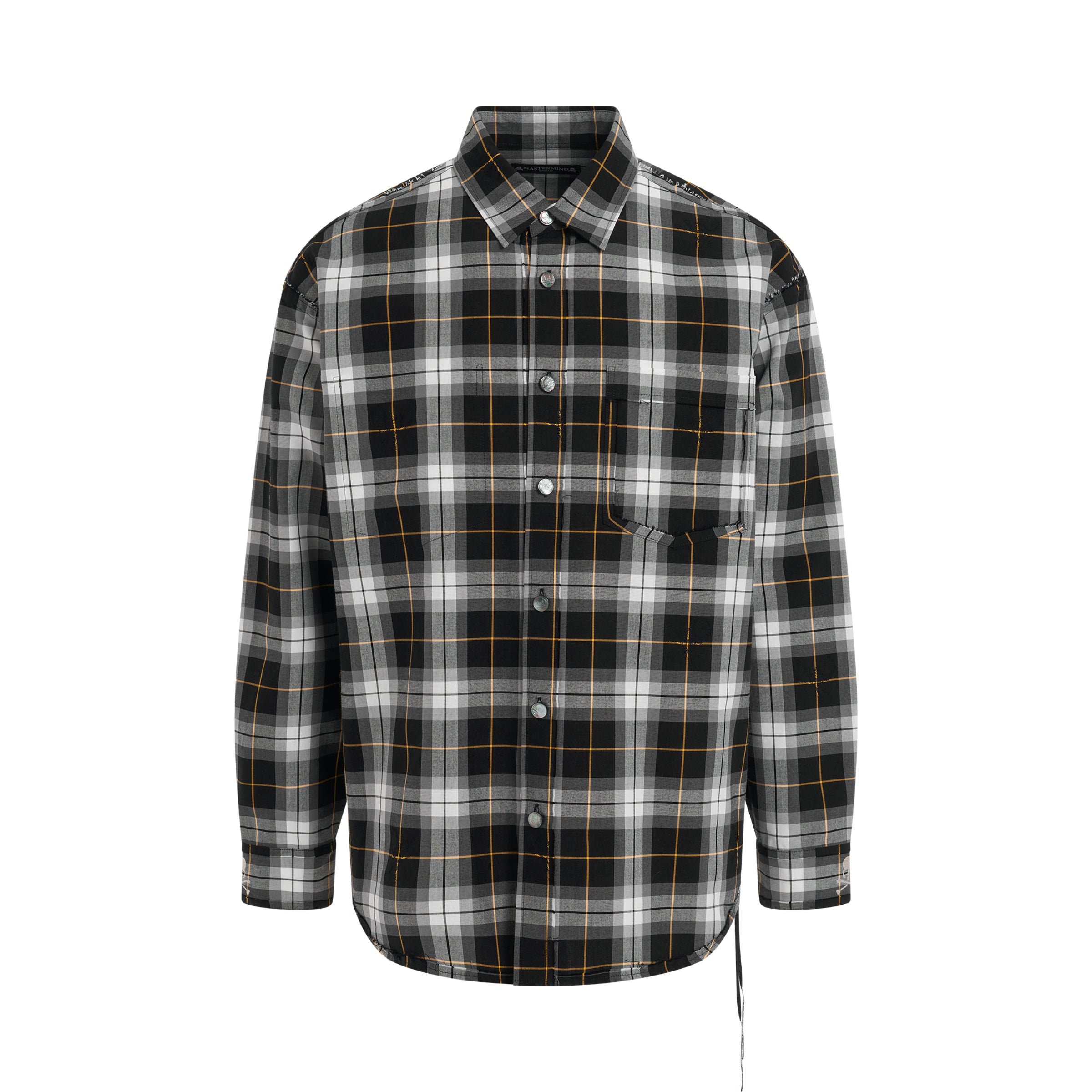 Plaid Reversible Logo Shirt in Black