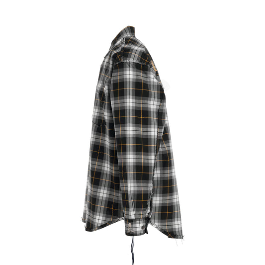 Plaid Reversible Logo Shirt in Black