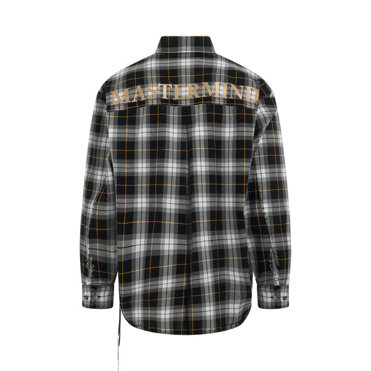 Plaid Reversible Logo Shirt in Black