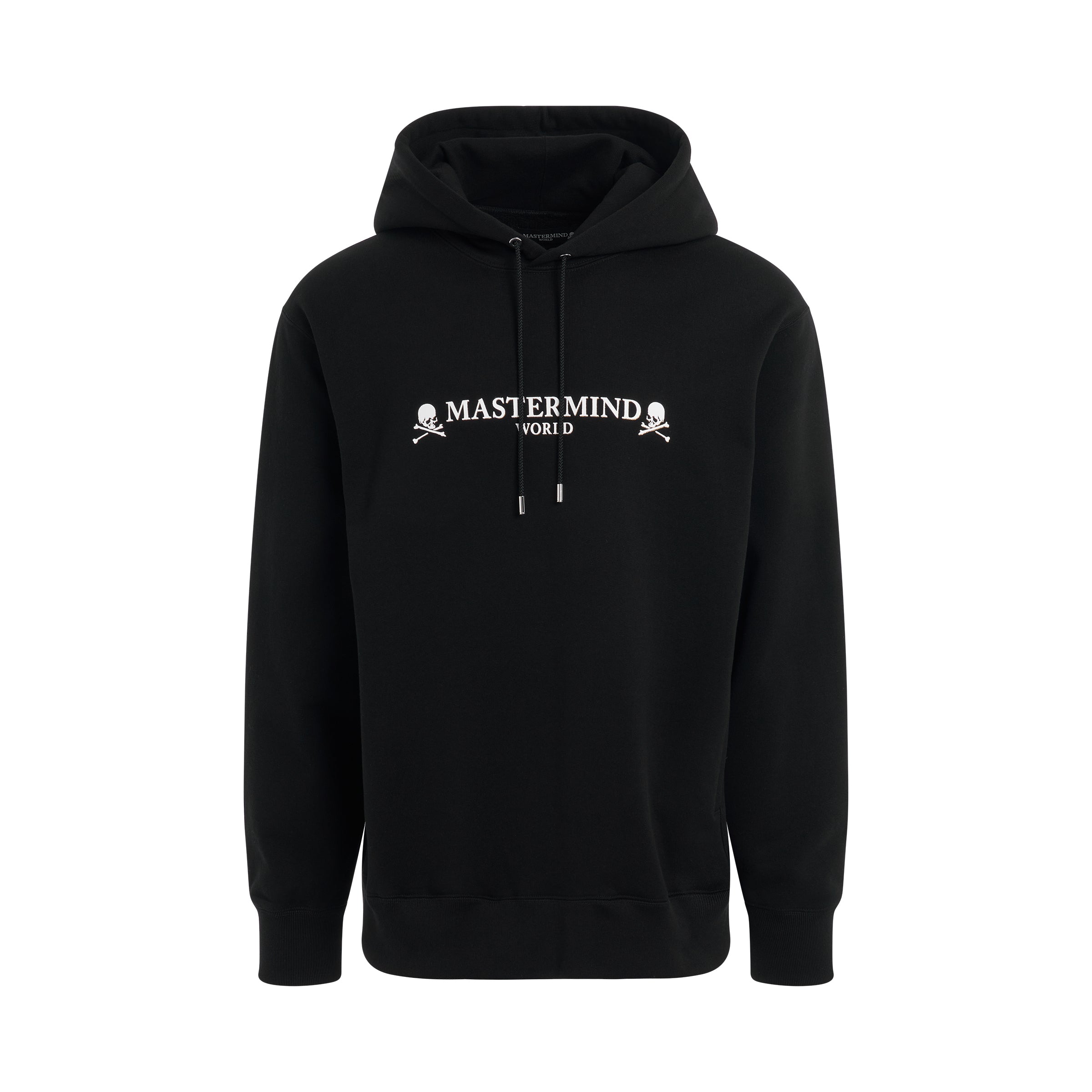 Logo and Skull Hoodie in Black