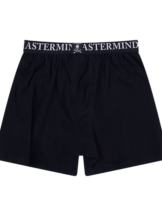 Logo and Skull Trunk Shorts Set in Black