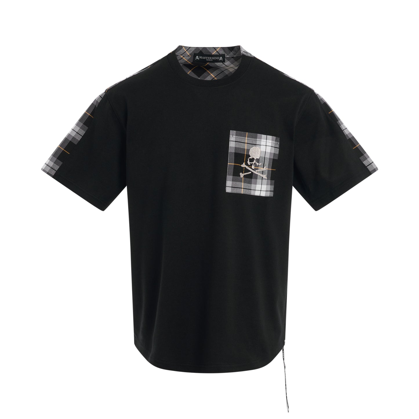 2 Colour Plaid T-Shirt in Black