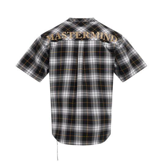 2 Colour Plaid T-Shirt in Black