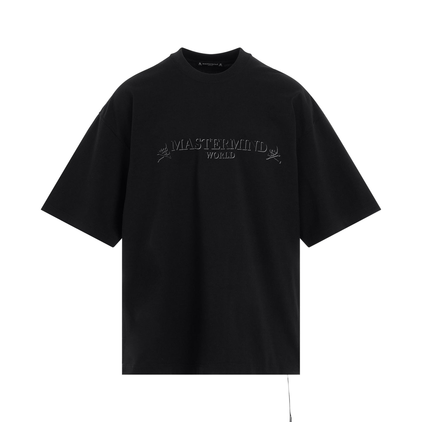 2 Colour Logo Boxy Fit T-Shirt in Black