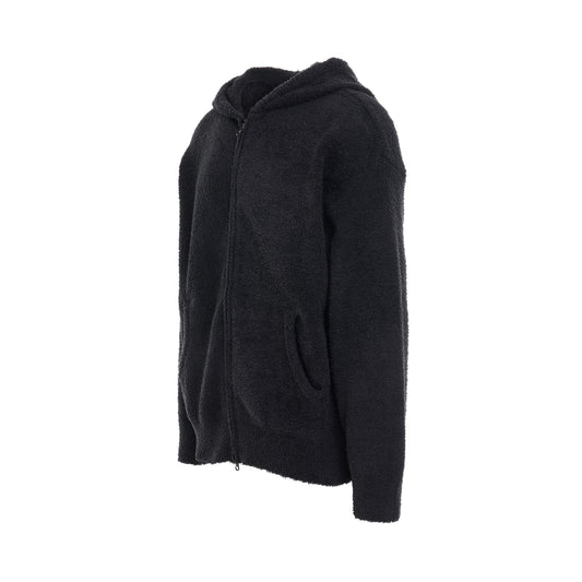 Lounge Zip Up Hoodie in Black/White