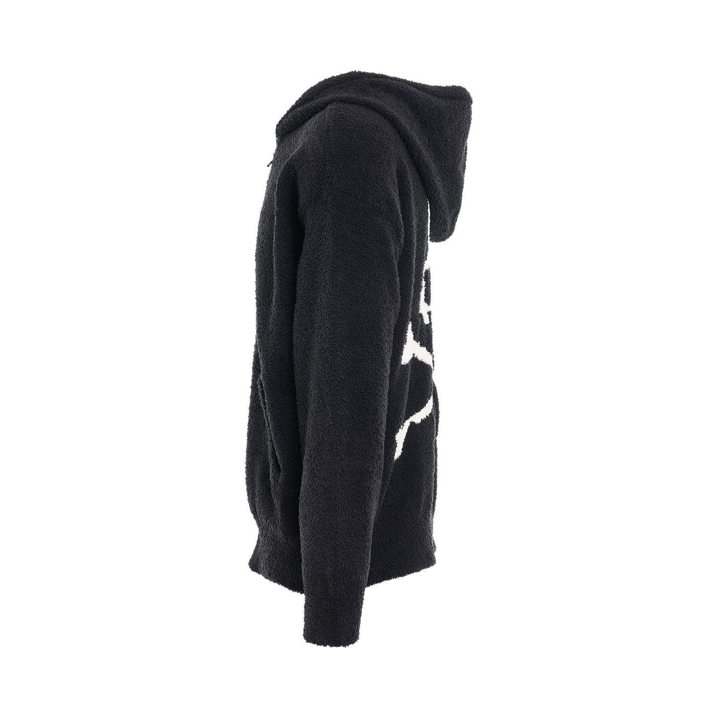 Lounge Zip Up Hoodie in Black/White