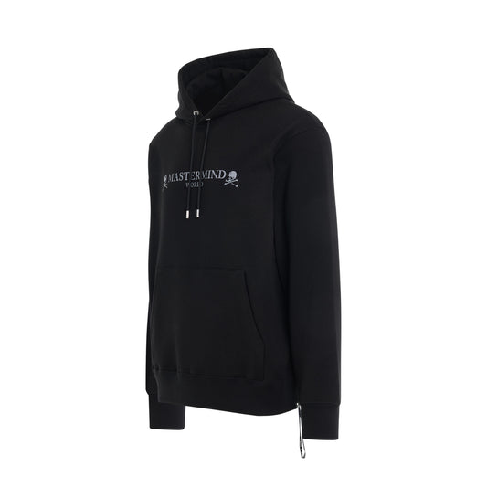 Rubbed Logo Hoodie  Black