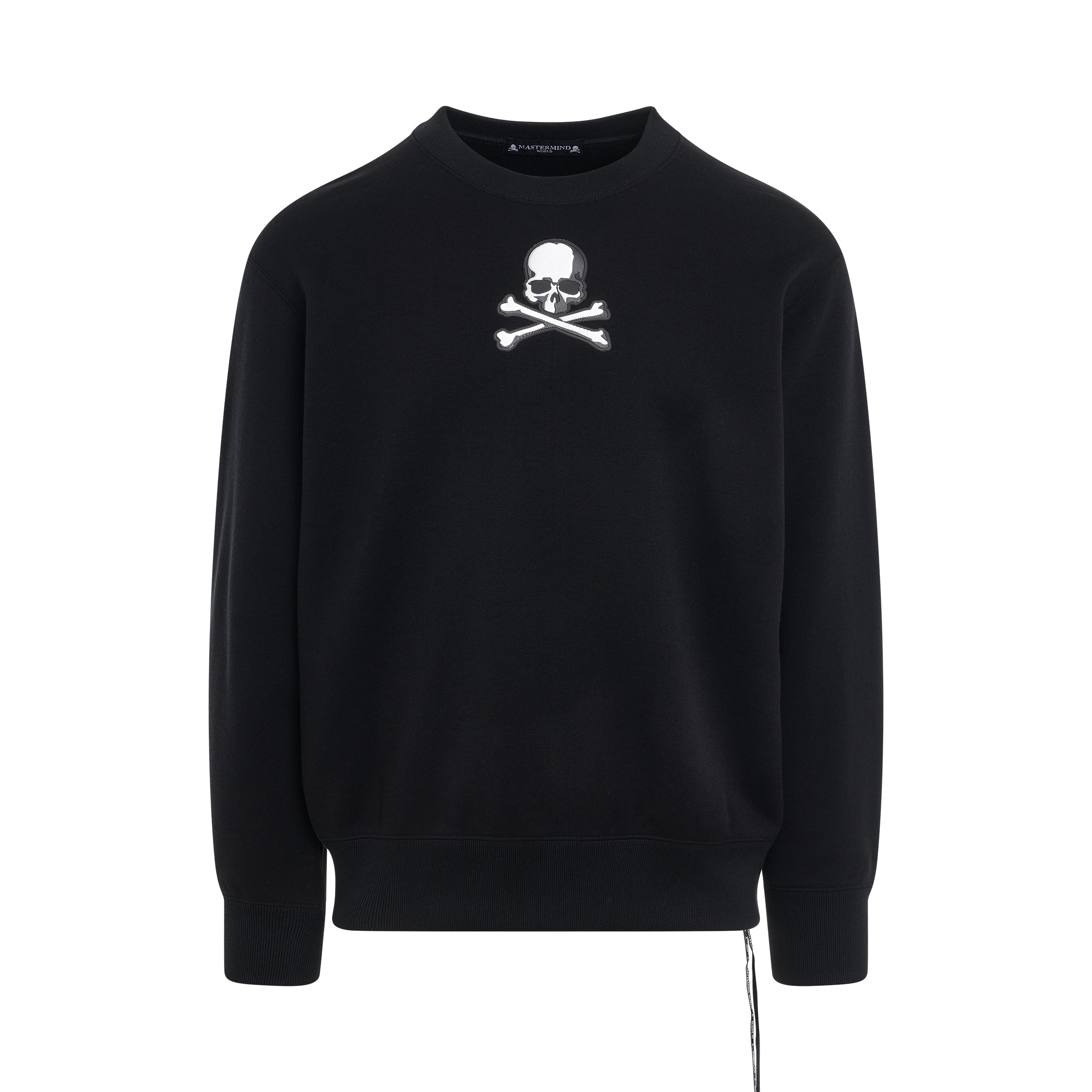 Skull Emblem Sweatshirt in Black