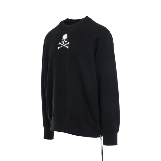 Skull Emblem Sweatshirt in Black