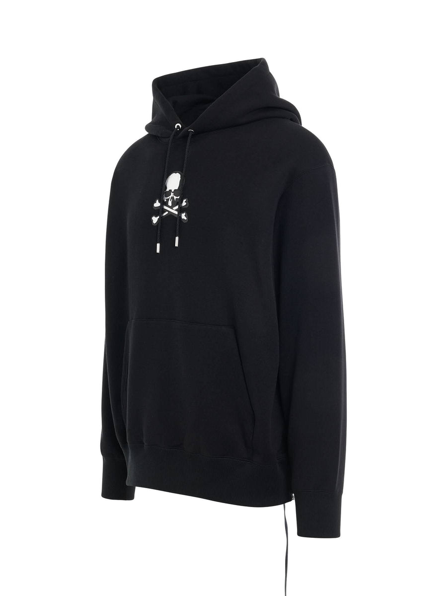 Skull Emblem Hoodie in Black