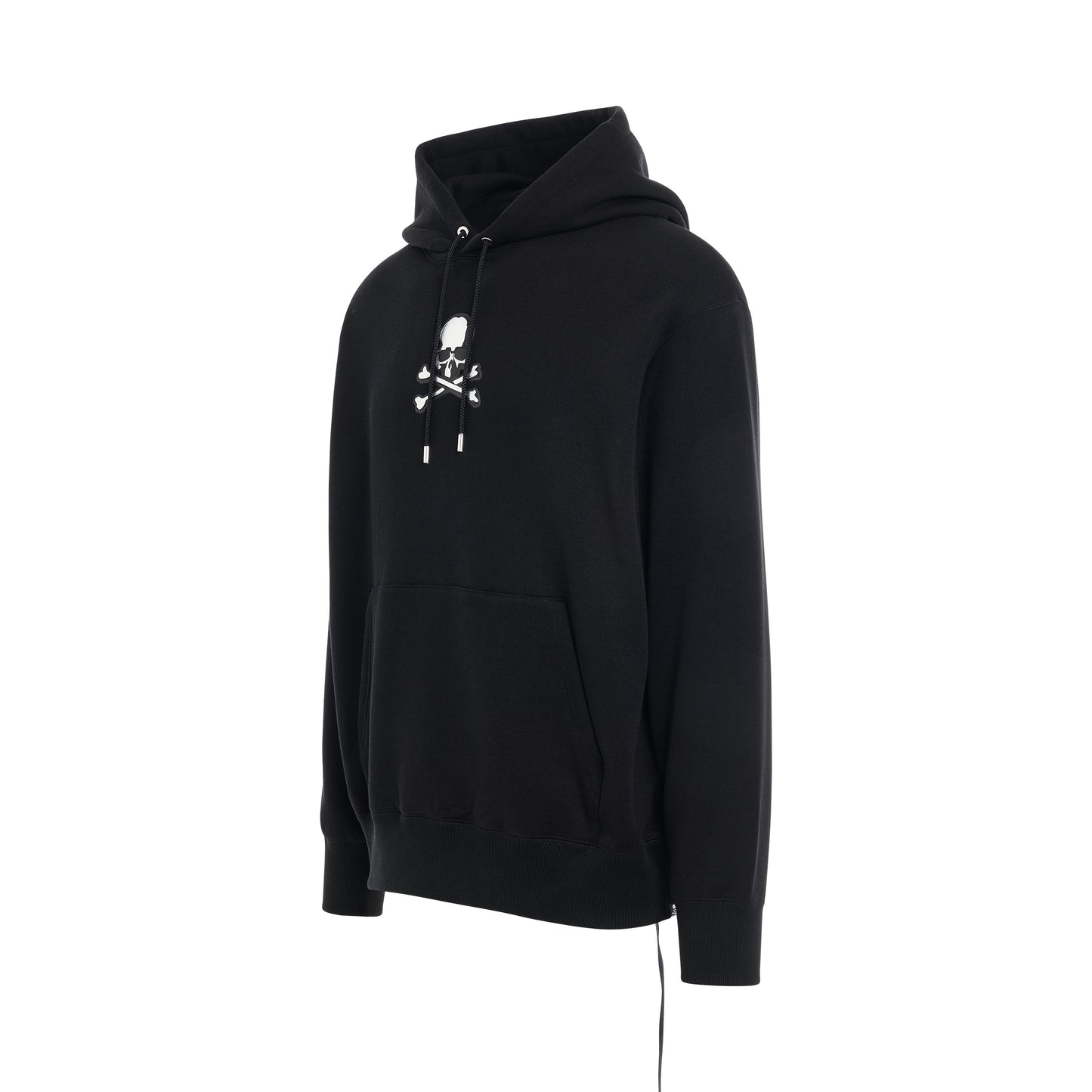 Skull Emblem Hoodie in Black