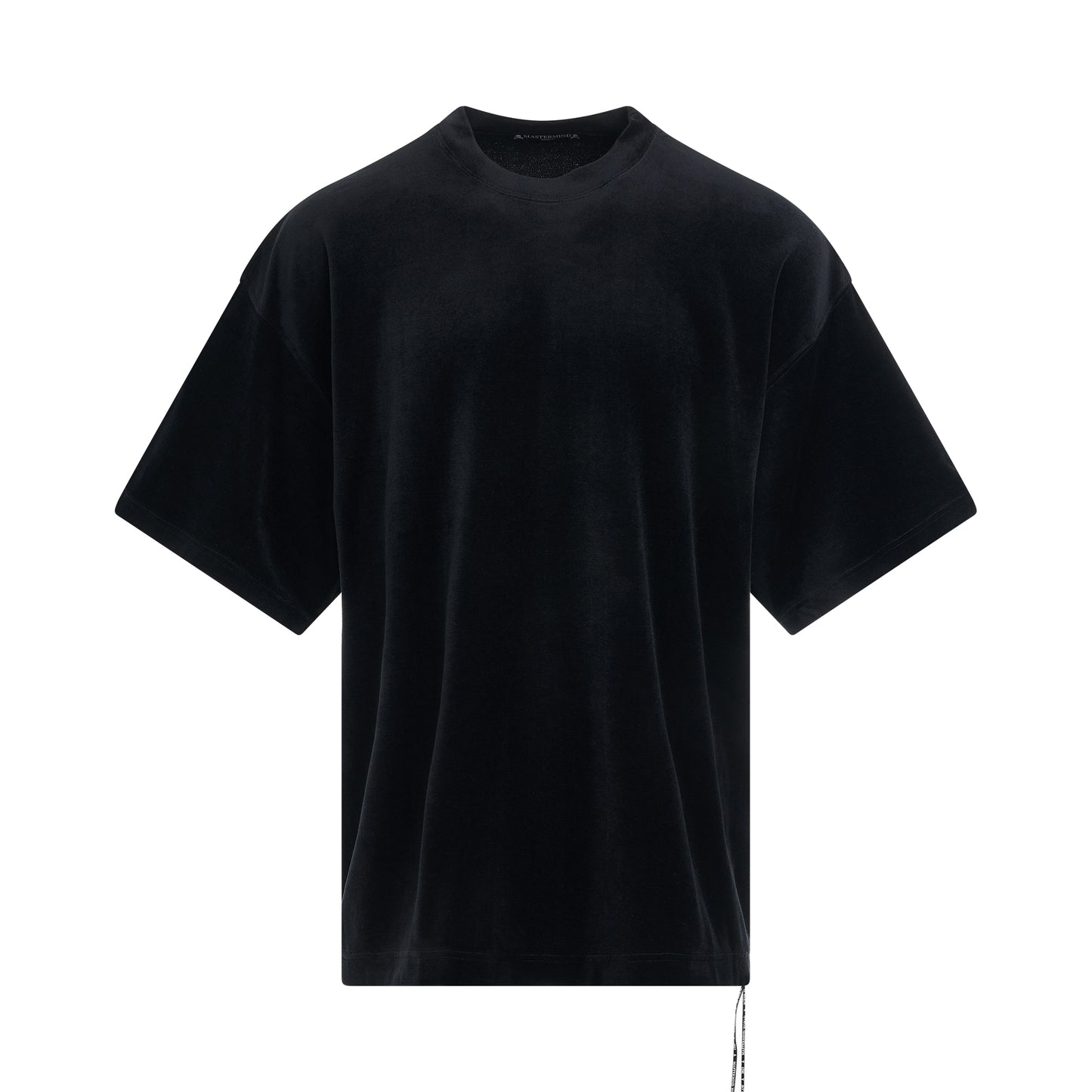 Velour Boxy Fit T-Shirt  Black