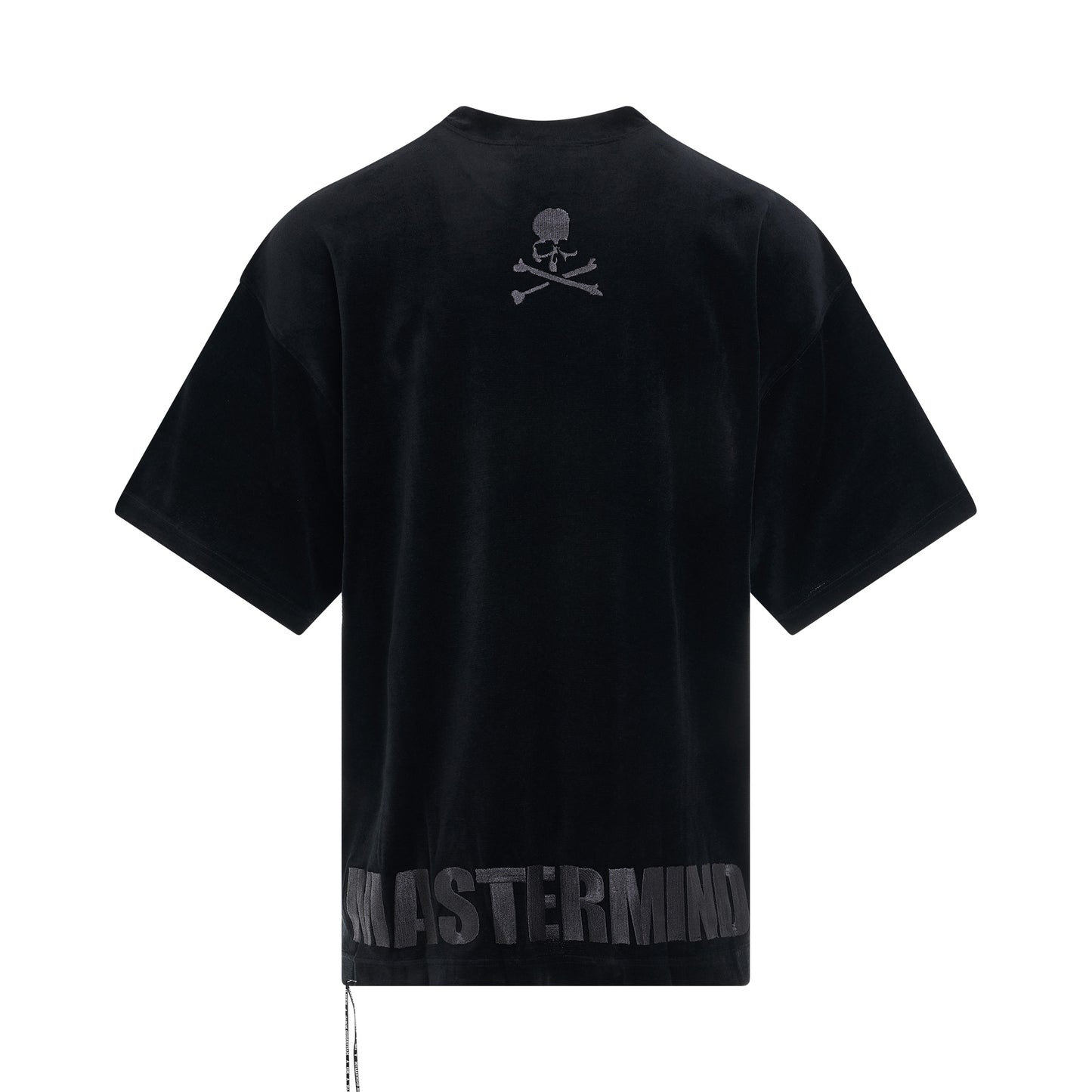 Velour Boxy Fit T-Shirt  Black